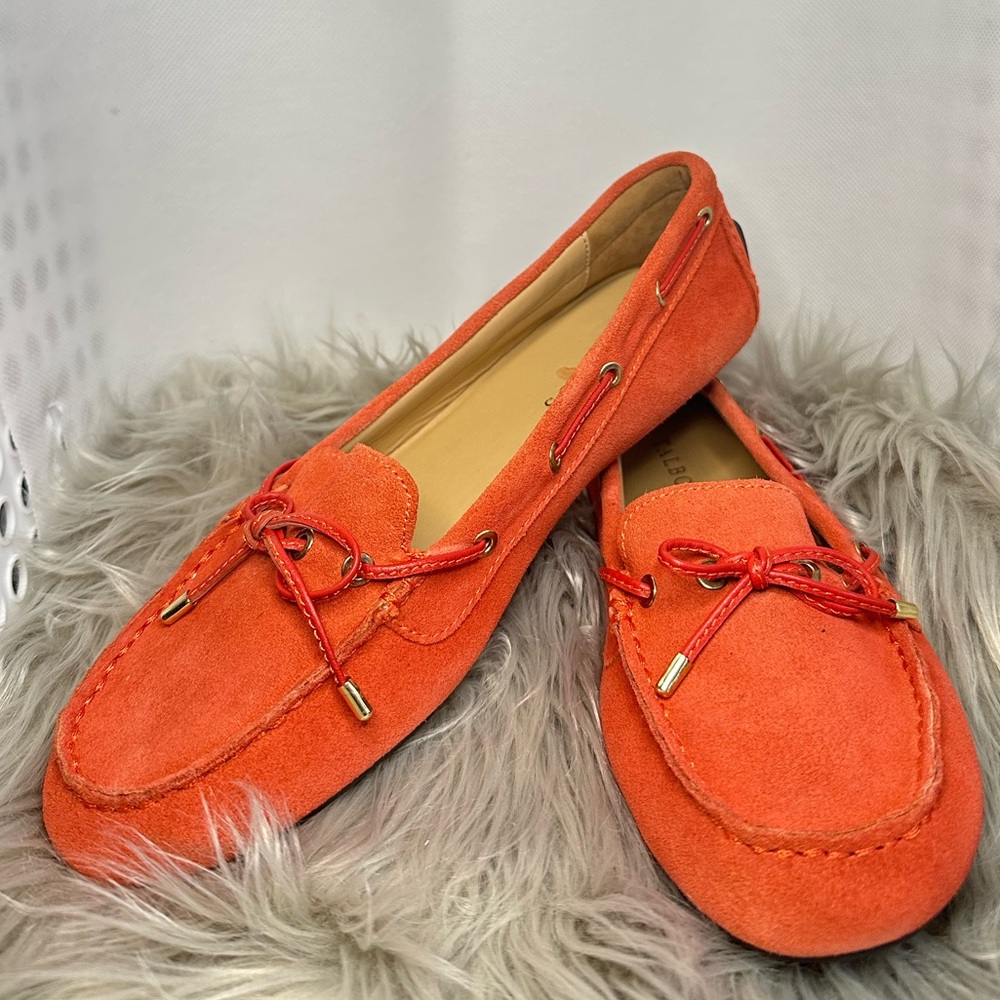 8M Orange Womens Moccasins Talbots